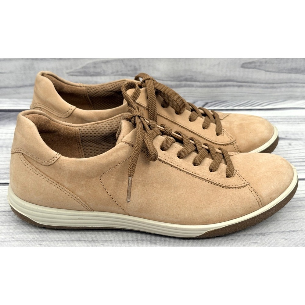 ECCO CHASE II HYDROMAX SNEAKERS Women's EU 39 / US 8-8.5 CASHMERE NUBUCK LEATHER